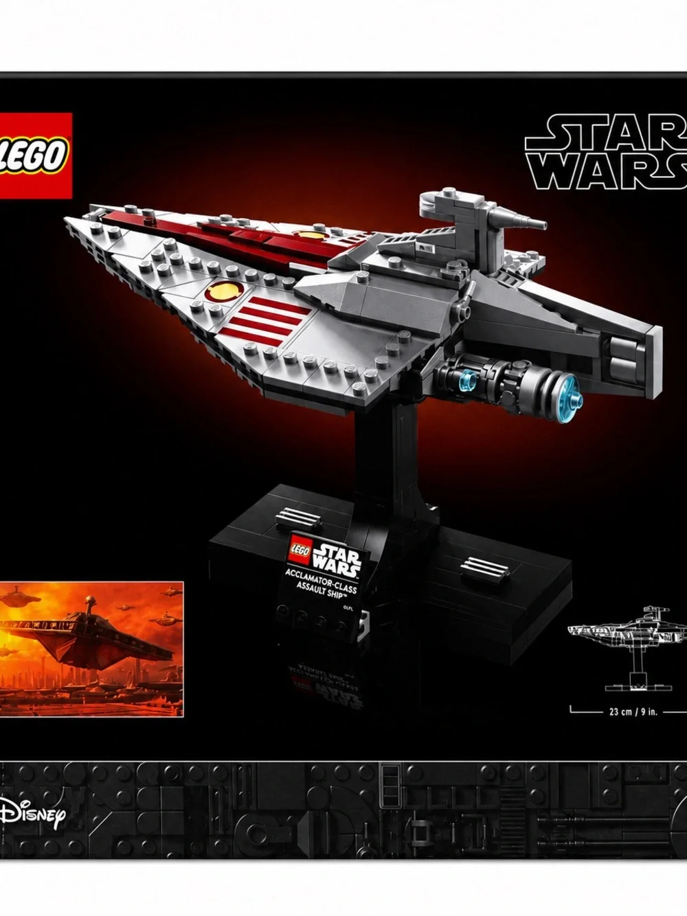 LEGO Star Wars Acclamator-Class Assault Ship - Gray, Red, Black